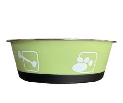 Nunbell Kisállat rozsdamentes fém tál műanyag burkolattal-XL - Zöld