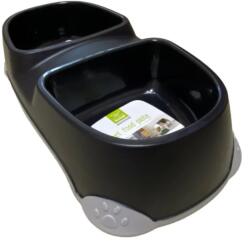 Nunbell dupla etetőtál-nagy - Fekete