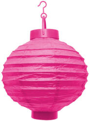  Magenta papír lampion 20 cm - LED-es (LeR_20)