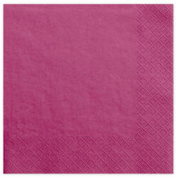  Szalvéta, 3 rétegű, sötét rózsaszín, 33x33cm (1 db / 20 db. ) (SP33-1-006)