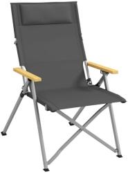 art Scaun pliabil gradina, camping, pescuit, material Oxford, cu tetiera, buzunar, spatar reglabil, gri, 74x59.5x98 cm GartenVIP DiyLine (AR218501) - eurostoc - 329,93 RON