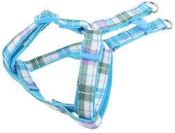 Nobleza Kék kockás mintás kutyahám "L" méret (Sz2.5 cm x H50-70 cm) (017096_K)