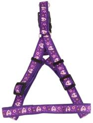 Nobleza Lila színű színes mintás textil hám "L" méret (Sz2.5 cm x H50-70 cm) (017225_L)