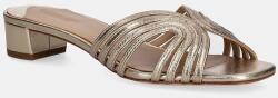 Lauren Ralph Lauren bőr papucs Fay Mtstrp sárga, női, magassarkú, 802966855001 - arany Női 36