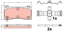 TRW set placute frana, frana disc TRW GDB2448 (GDB2448)