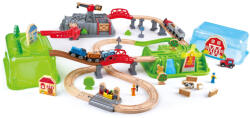 Hape Set de joaca din lemn Hape - Trenulet rural (41 piese) (E3772A) Trenulet
