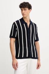 Tommy Hilfiger pamut ing galléros, sötétkék, relaxed, MW0MW41225 - sötétkék M
