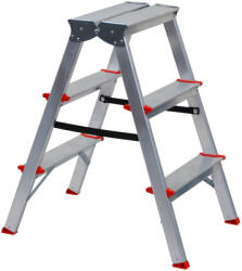 Evotools Scara Aluminiu Dubla 1167 - Inaltime platforma 65 cm Nr. Trepte 3 Lungime Tronson 72 cm (681576)