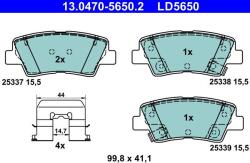 ATE set placute frana, frana disc ATE Ceramic 13.0470-5650.2 (13.0470-5650.2)
