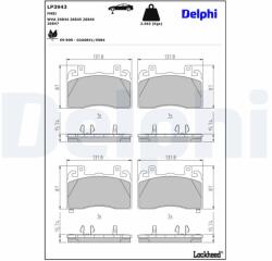 DELPHI set placute frana, frana disc DELPHI LP3943 (LP3943)
