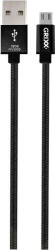 Grixx Cablu date GRIXX Optimum - Micro USB to USB, impletit, lungime 3m - negru (GROSGCAMUSBFBK03) - vexio