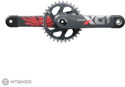 SRAM X01 Eagle DUB Superboost+ Carbon hajtómű, 1x12, 32 fog, Lunar/Oxy Red (175 mm)