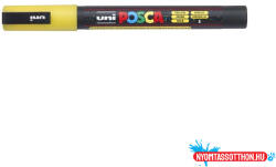 uni Dekormarker 0, 9-1, 3mm, Uni-Posca PC-3ML csillámló sárga (62836) - nyomtassotthon
