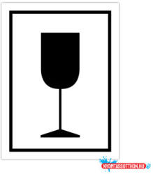  Információs címke, papír Törékeny óvatosan kezelendő 7, 5cmx10cm 300db/tekercs (59909) - nyomtassotthon