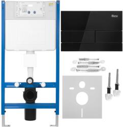 Falba építhető wc tartály K011A-Q T Black Glass