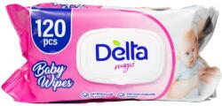 Delta Șervețele umede pentru bebeluși Delta Magic - 120 buc, pachet roz (3800502666097)