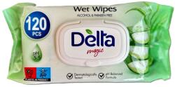 Delta Șervețele umede Delta Magic - Aloe vera, 120 buc (3800502666172)
