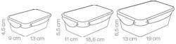 Tescoma FRESHBOX Téglalap alakú ételtároló doboz, 3 db, 0.2, 0.5, 1.0 l (892090.00)