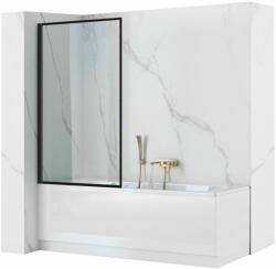 Rea Lagos Fürdőkádparaván - Forgatható - Fekete - 70 cm