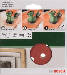 Bosch Csiszolólap, 5 Db, 125 Mm, G: 180 Excentercsiszolóhoz (2609256a26)