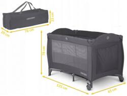 Ricokids RK-242 Összecsukható Kiságy - Antracit - 125x65x78cm