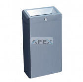 Merida Hulladékgyűjtő, 27L, falra szerelhető, rozsdamentes, szálcsiszolt, nyitott