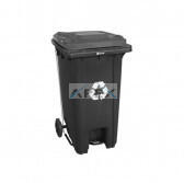 Merida Mobil hulladékgyűjtő, 120L, műanyag, lábpedálos, fedél nélkül
