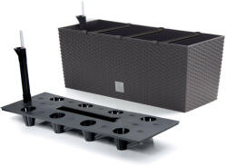 Prosperplast Rato Case 800 Rattan Hatású Műanyag Virágláda Umbra, 3db-os csomag (DRTC800-440U)