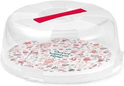 Snips 000223 tortatartó doboz, műanyag, téli mintával, 28 cm átmérővel (000223)