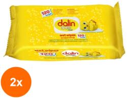 Dalin Set 2 x 120 Servetele Umede Dalin Soft Clean, pentru Copii (2xAAMDLSE025)