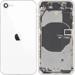 Apple Piese si componente Capac Baterie Apple iPhone SE (2022), Cu Carcasa Mijloc, Alb (Starlight), Swap (cap/ais/cu/al/sw) - pcone