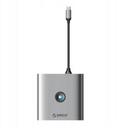 ORICO 8in1 USB-C Hub, HDMI 4K, 3x USB-A 3.0, USB-C, 100W PD, SD/TF (FAX3-8P-GY-EP-IP)