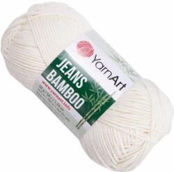 YARNART Jeans Bamboo 102 Off White Kötőfonal (Jeans Bamboo 102)