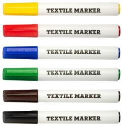 KOH-I-NOOR Marker Textil Gros, 6 Culori, Koh-I-Noor (KH-K3205-06)