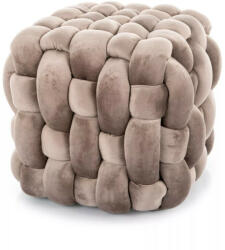 SIGNAL MEBLE Faris Fonott Bársony Puff Sötétbézs (FARISCBE)