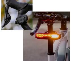 Ravemen NT101 USB-ről tölthető LED-es hátsó lámpa, irányjelzőkkel, elektromos duda, riasztó, 160 lumen, fekete