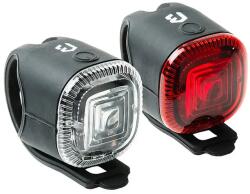 BikeFun Sirius elemes szilikonos villogó lámpa szett (első és hátsó), fekete