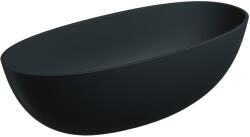 Omnires Shell M+ cada freestanding 175x78 cm ovala negru SHELL175WWBLV (SHELL175WWBLV) - sanoterm
