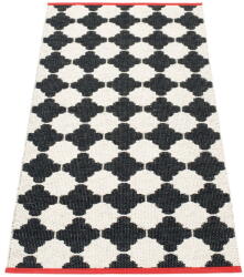 Pappelina Черно-бяла пътека за открито и закрито 70x150 cm Marre Black Coral - Pappelina (MAX715)
