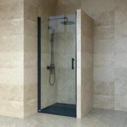 Welland RSDA-80 zuhanyajtó - 80 cm - fekete profil