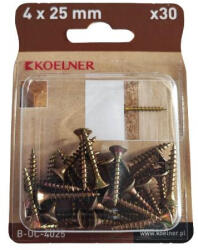 KOELNER 4x25 mm-es faforgácslapcsavar 30db/bliszter (B-UC-4025) (51638)