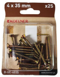 KOELNER 4x35 mm-es faforgácslapcsavar 25db/bliszter (B-UC-4035) (51640)