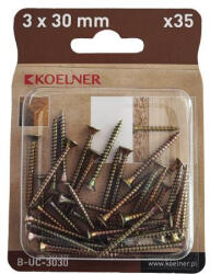 KOELNER 3x30 mm-es faforgácslapcsavar 35db/bliszter (B-UC-3030) (51625)