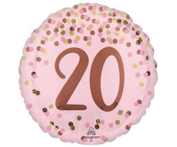 Anagram 20. évszámos fólia lufi, gömb, pink