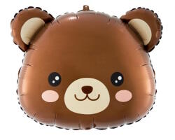 GoDan S. A Barna maci fej, fólia lufi, 48x38 cm, csomagolt