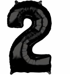  Óriás szám fólia lufi - 2 - Fekete