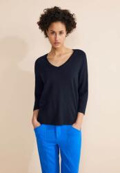Street One OTLT Ing - basic shirt w. knit look v-neck 2402