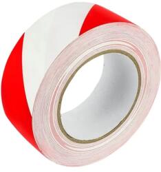Grand Bandă Adezivă pentru Avertizare, 48mm/50 Metri, Roșu/Alb - Siguranță și Avertizare Eficientă (BZL-0233)