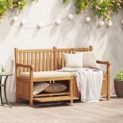 vidaXL Градинска пейка с врата 150 x 60 x 90 см Солидно тиково дърво (42001960)