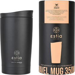 Estia Home Art Travel Mug Save The Aegean Pahar Termos Oțel inoxidabil 350ml NEGRU MIDNIGHT 01-20361 (01-20361)